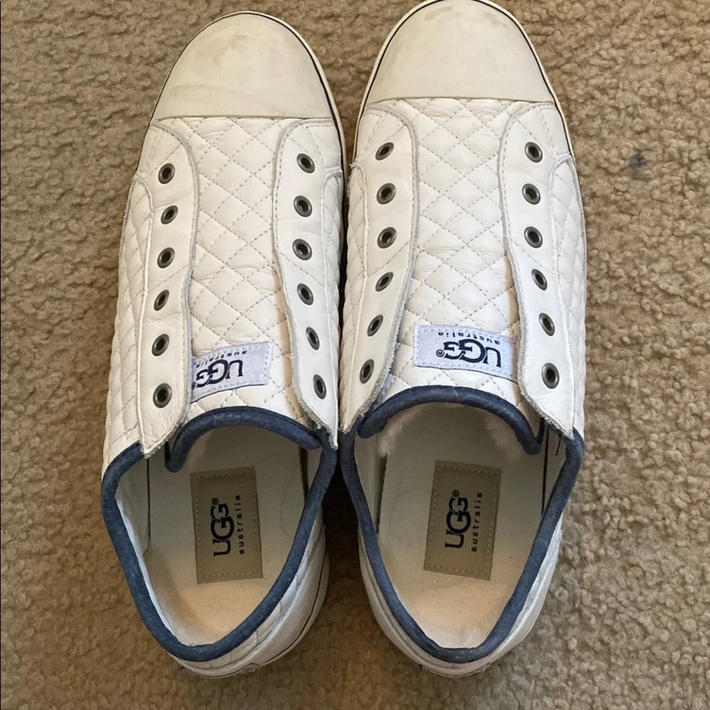 White UGG Australia slip on sneakers